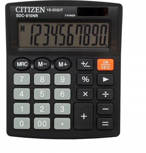 Kalkulator biurowy Citizen SDC-810NR 10-cyfrowy zdjęcie 3