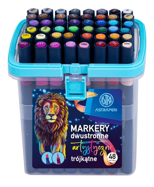 Markery Artystyczne Trójk Dwustr. Astrapen 48 Kol zdjęcie 6