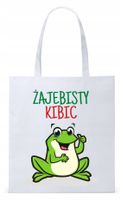 Torba Biała Eco Shopper Dla Kibica Prezent Z Nadrukiem Ze Zdjęciem