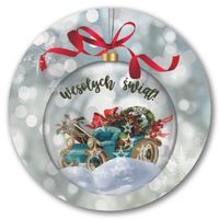 Naklejki Świąteczne na Święta Ozdoby Prezenty Samoprzylepne