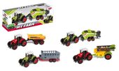 traktor metalowy z maszyną rolniczą megacreative