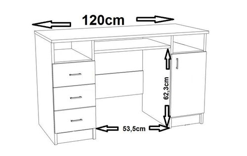 biurko dla chłopca pokój dziecka meble dziecięce RAJD 11 NB7 grafika auta na Arena.pl