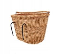 DUŻY KOSZ WIKLINOWY KOSZYK ROWER ROWEROWY HAKI Z1