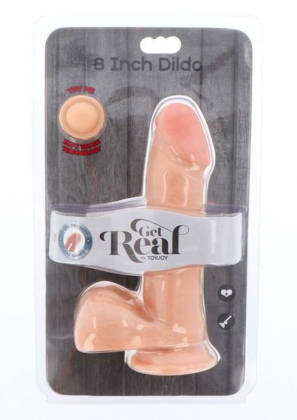 Duży Gruby Penis Z Jajami - Dual Density Dildo 8" 19,3Cm zdjęcie 4