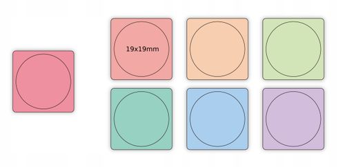 NIIMBOT Naklejki Seria DB 19*19 290x OKRĄGŁE KOLOR na Arena.pl