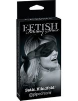 Czarna Wiązana Opaska Na Oczy - Satin Blindfold Fetish Fantasy