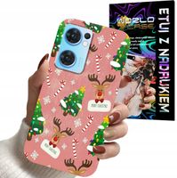 ETUI CASE DO OPPO FIND X5 LITE - ŚWIĄTECZNE WZORY NA ŚWIĘTA RENIFER CHOINKA