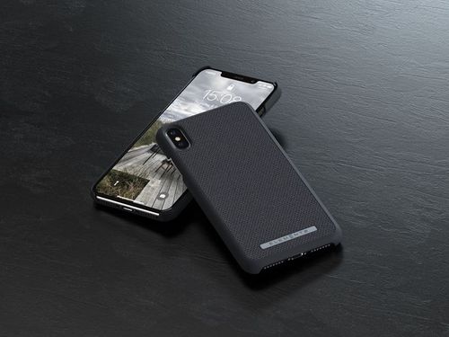 Materiałowe etui do iPhone Xs Max (Dark Grey) na Arena.pl