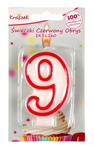 ŚWIECZKA CZERWONY OBRYS 9 na Arena.pl