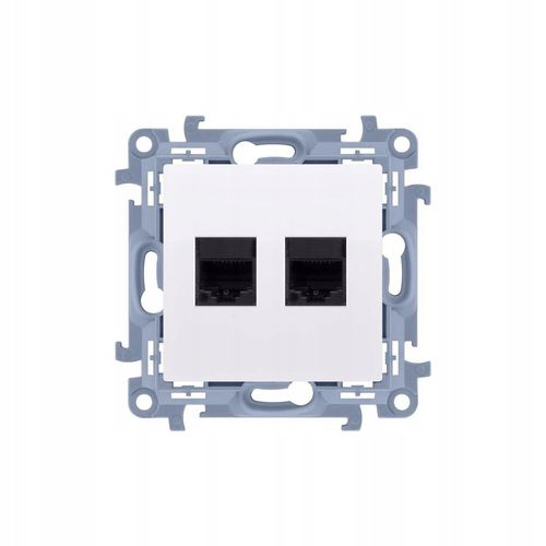 Simon 10 Gniazdo internetowe komputerowe pojedyncze RJ45 kat.5e, biały na Arena.pl