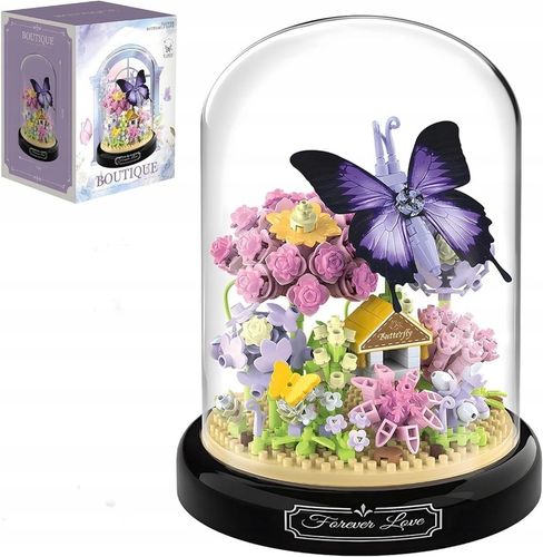 KLOCKI DO BUDOWANIA OGRODU KWIATÓW, ZESTAW KLOCKÓW KWIATY OGRÓDEK, PREZENT na Arena.pl