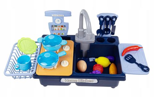 KUCHNIA ZLEW Z WODĄ DLA DZIECI KRAN NA BATERIE PALNIKI AKCESORIA WARZYWA na Arena.pl