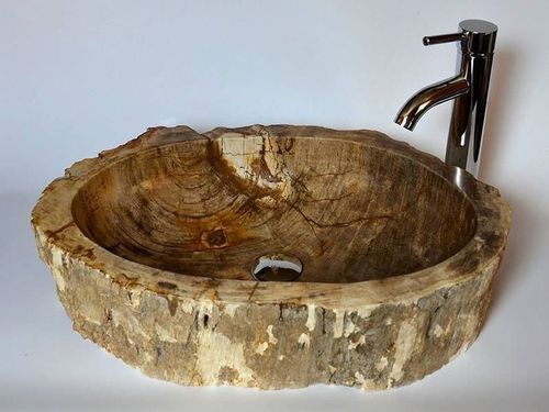 Umywalka z kamienia naturalnego SINK FOSSIL - mała na Arena.pl