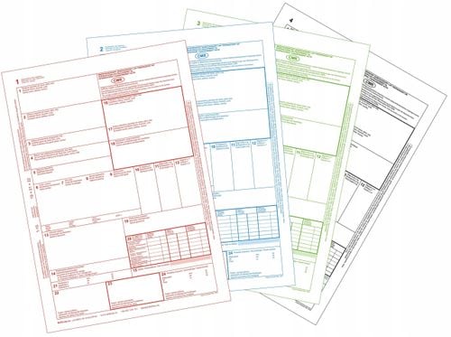 CMR List Przewozowy 80 kartek - 5 odcinków - 16 kompletów na Arena.pl