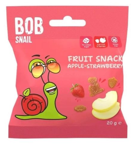 BOB SNAIL Przekąska jabłko truskawka 20 g na Arena.pl