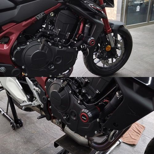 Crash pady Modeer do Honda CB750 Hornet 2022-2023 czarne ochraniacze ramy na Arena.pl