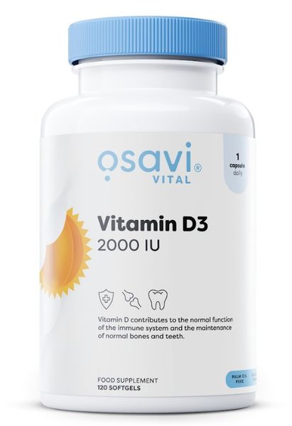 Osavi Vitamin D3, 2000IU - 120 kaps. zdjęcie 1