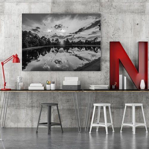 Obraz na płótnie - Canvas, Wschód słońca nad jeziorem 2 90x60 na Arena.pl