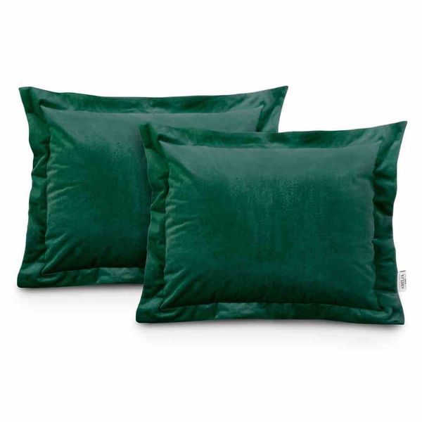 CUS/AH/VELVET/D.GREEN/SIDE/50X70*2 zdjęcie 1