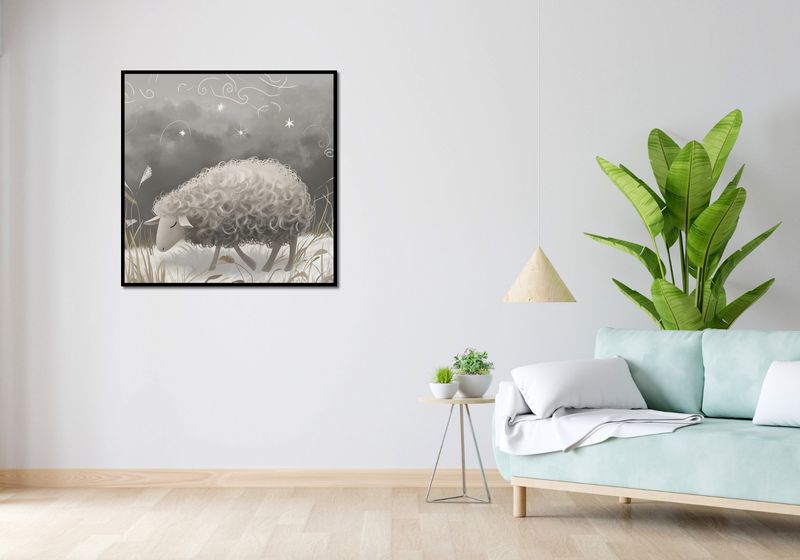 Plakat 90x90cm Bujna Owca zdjęcie 4