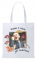Donald Tusk Platforma Torba Eco Biała Shopper Z Nadrukiem Ze Zdjęciem