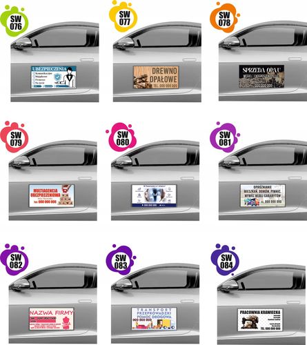 MAGNES NA SAMOCHÓD auto MATA MAGNETYCZNA REKLAMOWA 60X30 cm serwis naprawa na Arena.pl