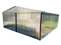 BLASZAK GARAŻ BLASZANY 6X6 BRAMA UCHYLNA - OCYNK - DWUSPADOWY BL139
