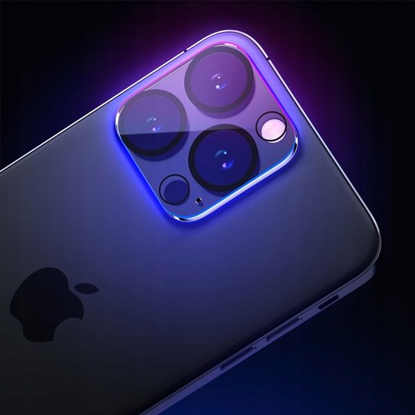 Szkło 9H na aparat do iPhone 15 Pro / 15 Pro Max - 3mk Lens Pro Full Cover zdjęcie 8