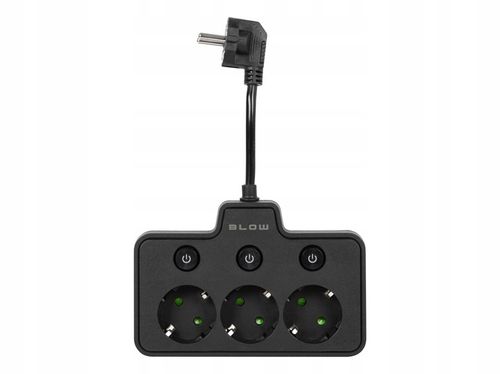 PRZEDŁUŻACZ ROZDZIELACZ ROZGAŁEŹNIK 3 GNIAZDA WŁĄCZNIK LISTWA 10CM na Arena.pl