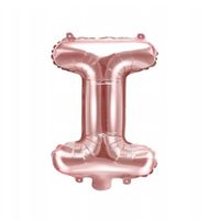 Balon Foliowy Literka "I" Różowa 43 cm x 25 cm