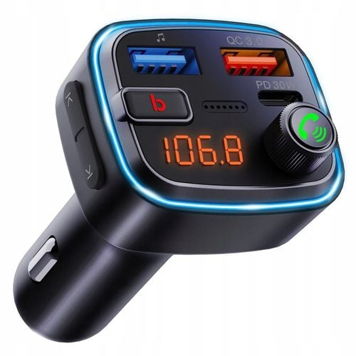 TRANSMITER FM BLUETOOTH 5.3 QC 3.0 PD30W MOCNY BASS ŁADOWARKA MIKROFON na Arena.pl