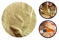 Folia do złoceń szlagmetal 14x14 25 płatki złote - nr 2,5 - Pozłotnictwo