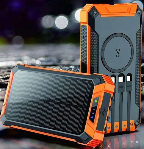 POWERBANK ŁADOWARKA PANEL SOLARNY INDUKCYJNY 30000mAh 6xUSB LATARKA 2x LED na Arena.pl