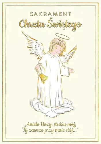 Karnet A5 Chrzest - Anioł Stróż na Arena.pl