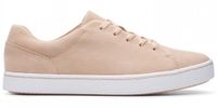 Clarks Półbuty damskie - Pawley Springs - rozmiar 36 - różowo-beżowy zamsz