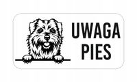 GRAWER Tabliczka laminat 20x10 cm UWAGA PIES Border terrier różne wzory