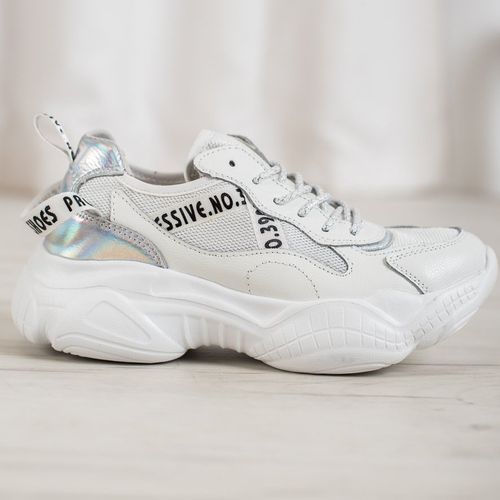 Białe Sneakersy Ze Skóry r.41 na Arena.pl