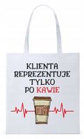 Dla Prawnika Adwokata Torba Eco Biała Shopper Z Nadrukiem Ze Zdjęciem
