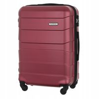 BARRENS Walizka PODRÓŻNA ŚREDNIA torba podróżna NA KÓŁKACH, LEKKA 60L BORDO