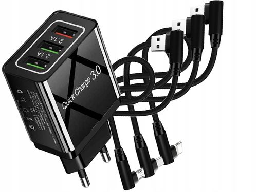 ŁADOWARKA SIECIOWA QC 3.0 MICRO TYP C LIGHTNING 1M na Arena.pl