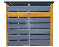 Wiata Śmietnikowa 1,2x1m drzwi Antracyt drewnopodobny Dach spad   ID640