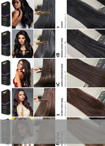 Włosy doczepiane naturalne CLIP-IN 50-55cm 3 taśmy na Arena.pl