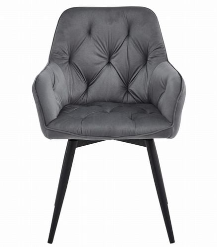 Krzesło JORK360 - ciemny szary aksamit / nogi czarne x 1 na Arena.pl