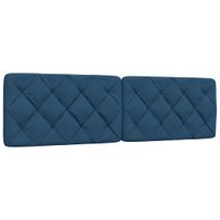 Poduszka na wezgłowie, niebieska, 180 cm, tkanina