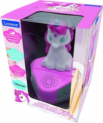 Lexibook Głośnik Bluetooth 5.0, Port USB Jednorożec, Świecąca Lekka Figurka na Arena.pl