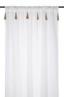 Firana boho IBIZA 140x260 off white gotowa na taśmie tunel do salonu pokoju