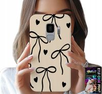 ETUI DO SAMSUNG GALAXY S9 - BEŻOWE KOKARDKI WSTĄŻKA MODNE WZORY