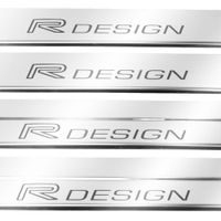 Listwa progowa VOLVO V40 MK2 R DESIGN Stal nierdzewna 304 połysk z czarnymi