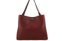 Kuferek skórzany z ozdobnym zapięciem - Czerwony