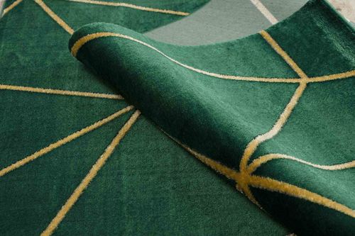 RUG/LU/ESTEMA/GEOMETRIC/BOTTLEGREEN+GOLD/160x220 na Arena.pl